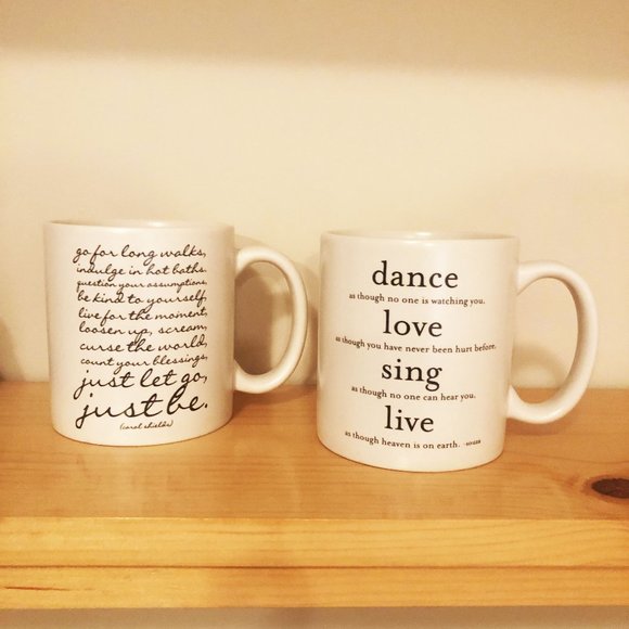 Inspirational Quotable Poetry Mugs - Set of 2 / Natural Life Mugs - Picture 1 of 10
